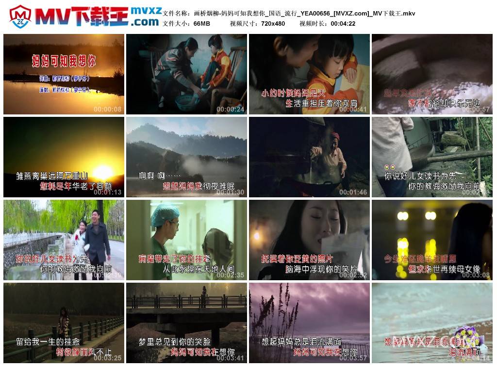 画桥烟柳-妈妈可知我想你_国语_流行_YEA00656